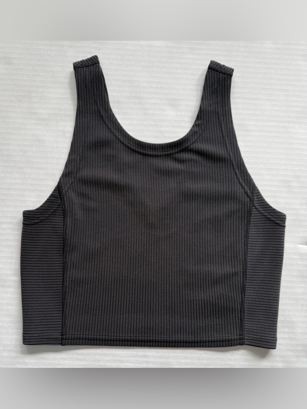 Lululemon Ribbed Softstreme Cropped Tank Top Black Size 6